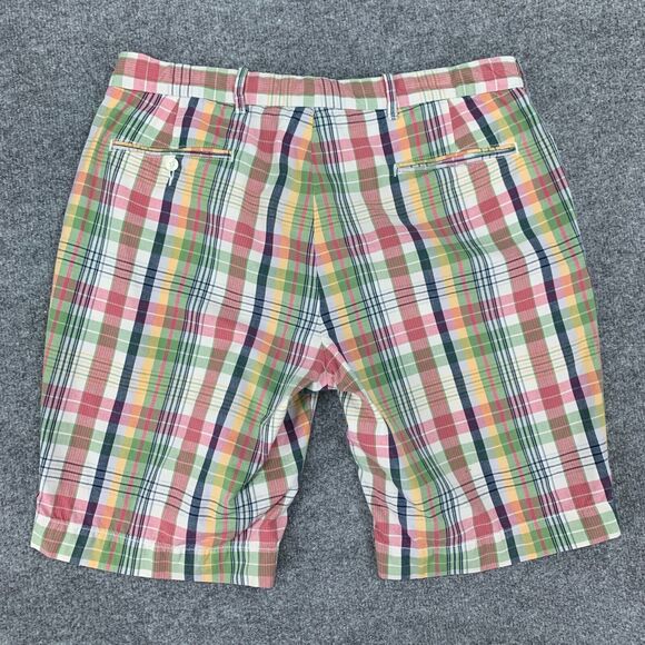 Polo Ralph Lauren Sportswear Shorts Mens 36 Colorful Plaid Cotton Flat Front - Picture 7 of 14
